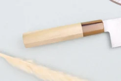 Couteau santoku 18cm japonais artisanal Toshitaka Suminagashi SG2 Damas