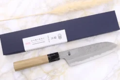 Couteau santoku 18cm japonais artisanal Sakai Kikumori Kikuzuki Rin