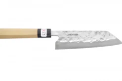 Couteau santoku 18cm japonais artisanal Fujiwara Maboroshi manche en magnolia