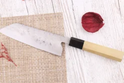 Couteau santoku 18cm japonais artisanal Fujiwara Maboroshi manche en magnolia