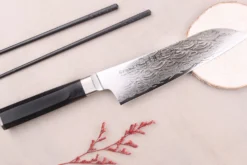 Couteau santoku 18cm japonais Sakai Takayuki Grand Chef Seigaiha Damas 45 couches