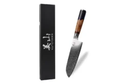 Couteau santoku 17cm Kutoyama damas nid d'abeille