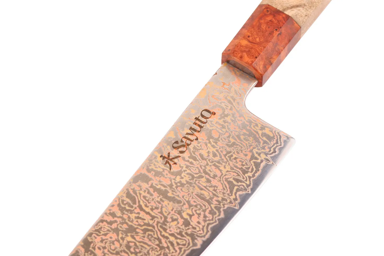 Couteau santoku 18cm Sayuto Érable Damas 12Cr
