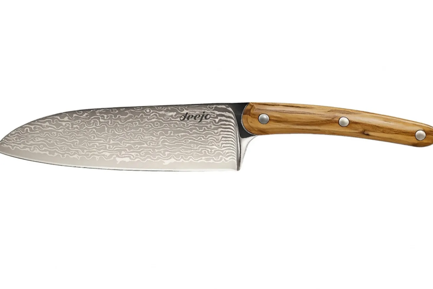 Couteau santoku Deejo lame damas 17cm Édition limitée 2025 avec support magnétique