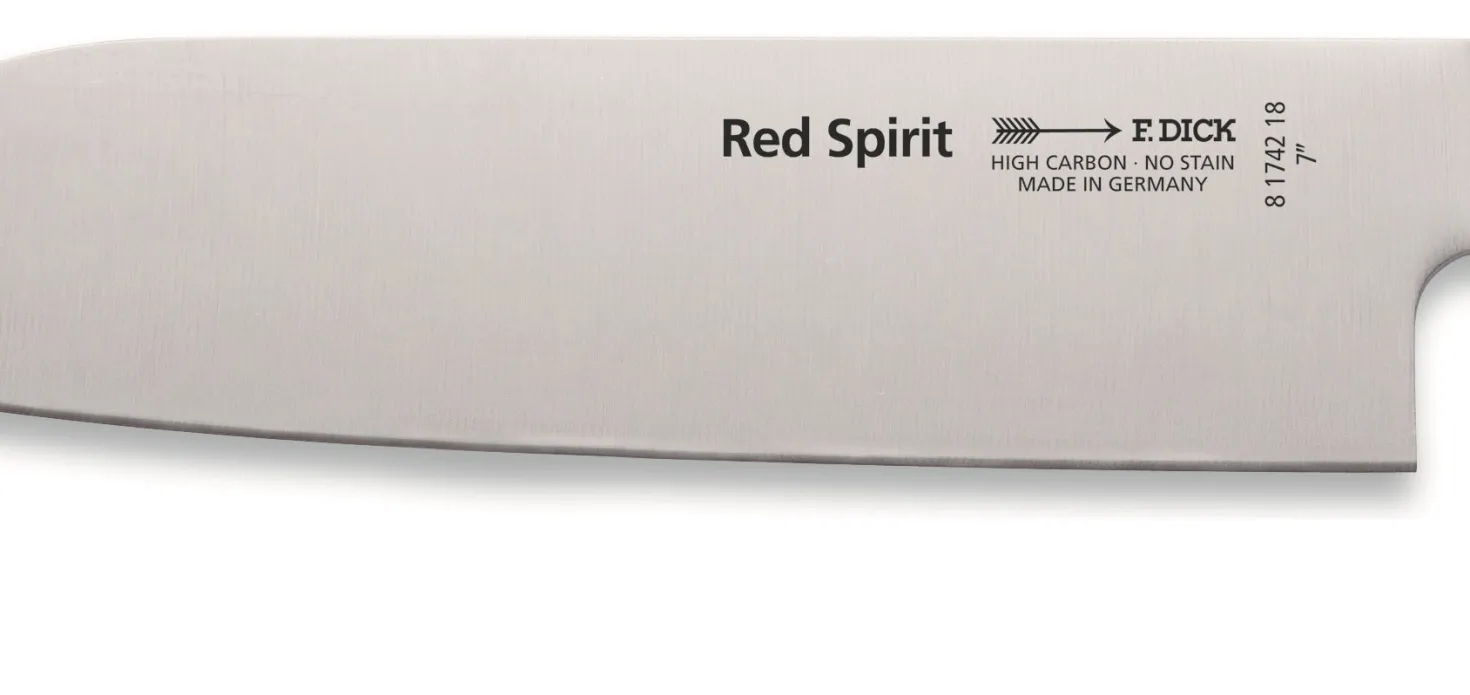 Couteau santoku DICK Red Spirit acier inoxydable 18cm manche rouge