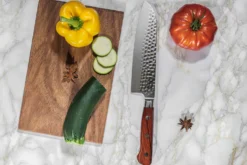 Couteau santoku Fukito Rosewood Damas 67 couches 18cm