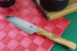 Couteau santoku Gehring Look lame 11cm damas 65 couches manche olivier