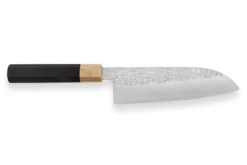 Couteau santoku japonais artisanal martelé Yu Kurosaki senko 16.5cm acier SG2