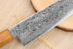 Couteau santoku japonais artisanal Yoshihiro ZAD lame damassée 18cm