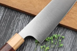Couteau santoku japonais artisanal Kei Kobayashi SG2 Octogone 17cm