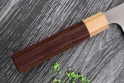 Couteau santoku japonais artisanal Kei Kobayashi SG2 Octogone 17cm