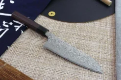 Couteau santoku japonais artisanal Masakage Kumo 16.5cm damas 63 couches