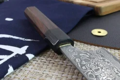 Couteau santoku japonais artisanal Masakage Kumo 16.5cm damas 63 couches