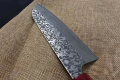 Couteau santoku japonais artisanal Yoshimi Kato 16.5cm SG2 Damascus