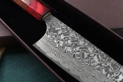 Couteau santoku japonais artisanal Yoshimi Kato 16.5cm SG2 Damascus