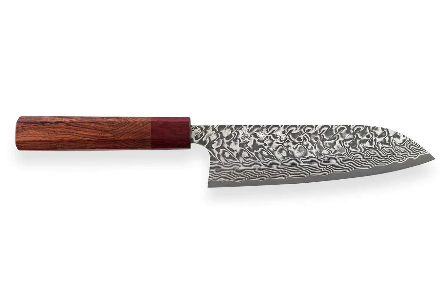 Couteau santoku japonais artisanal Yoshimi Kato 16.5cm SG2 Damascus