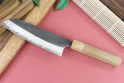 Couteau santoku japonais artisanal Yu Kurosaki Yami Aogami Super 16,5cm