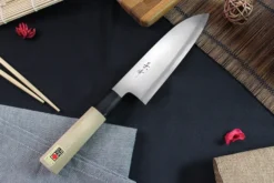 Couteau santoku japonais artisanal Kagekiyo Utage White Steel 2 18cm