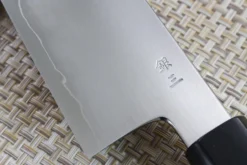 Couteau santoku japonais artisanal Kagekiyo Kurumi Ginsan 18cm