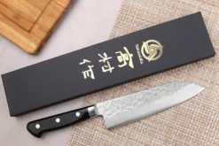 Couteau santoku japonais artisanal Takamura VG10 Tsuchime 16,5cm