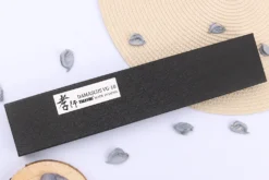 Couteau santoku japonais 17cm Sakai Takayuki Nanairo Green Damas VG10