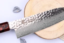 Couteau santoku japonais 17cm Sakai Takayuki Nanairo Wine Damas VG10