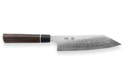 Couteau santoku japonais Kanetsugu Zuiun acier SPG2 damas 18cm