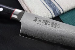 Couteau santoku japonais Kanetsugu Saiun 17cm damas 65 couches