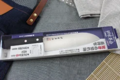 Couteau santoku japonais Kanetsugu Rev 21 lame 17cm micro dentée