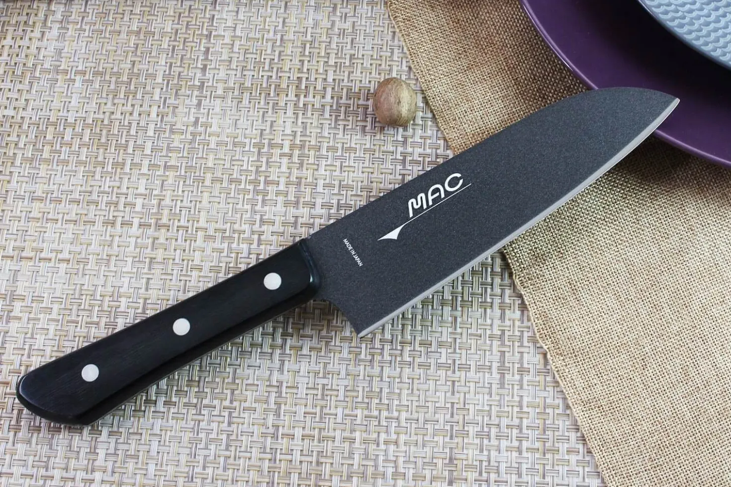Couteau santoku japonais MAC Black 17cm