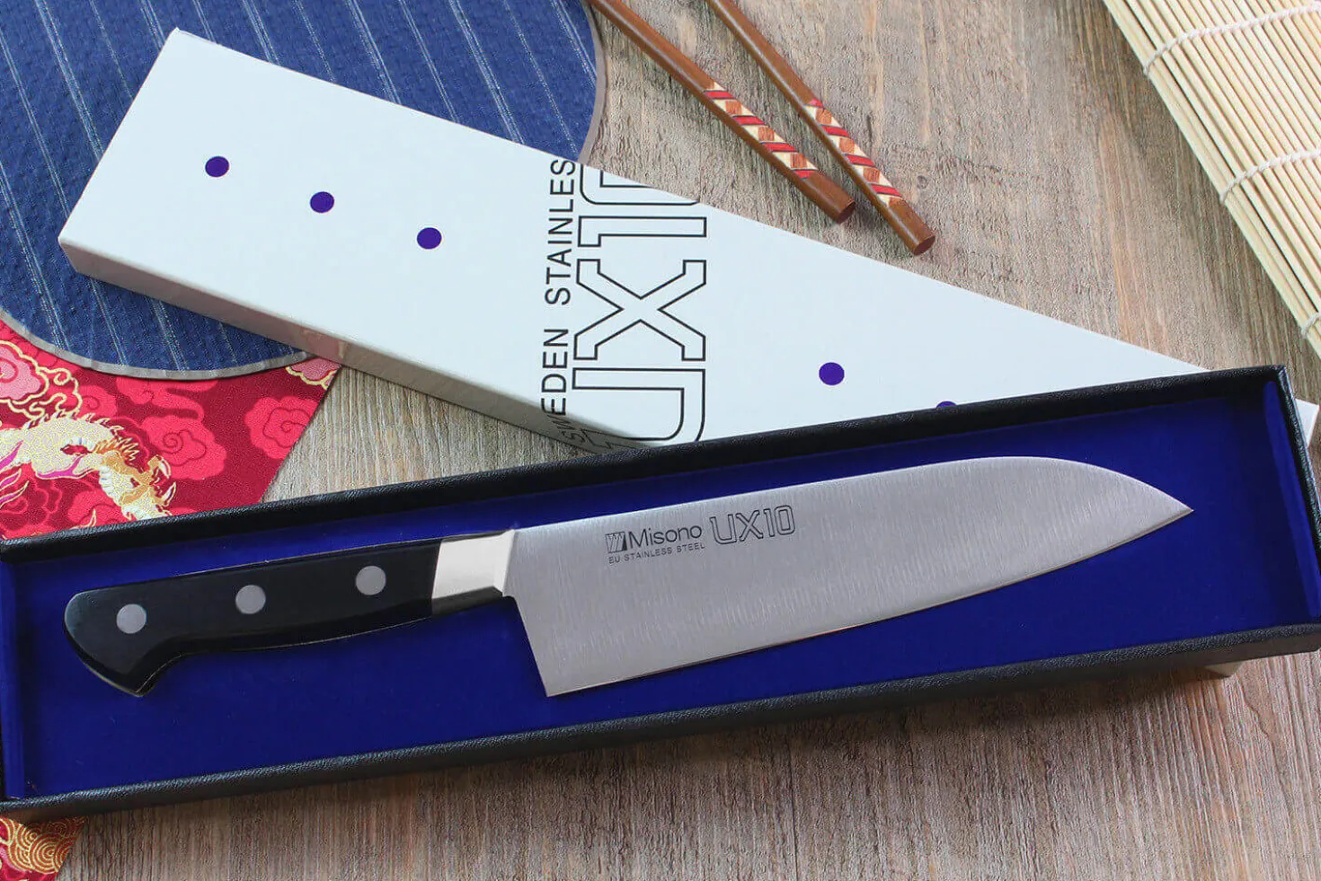 Couteau santoku japonais Misono UX10 18cm