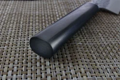 Couteau santoku japonais Shizu Hamono Yamato martelé 16cm manche sombre