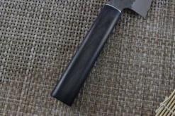 Couteau santoku japonais Shizu Hamono Yamato martelé 16cm manche sombre