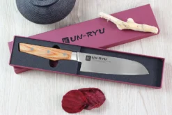 Couteau santoku japonais Shimomura Un-Ryu 16cm damas 33 couches