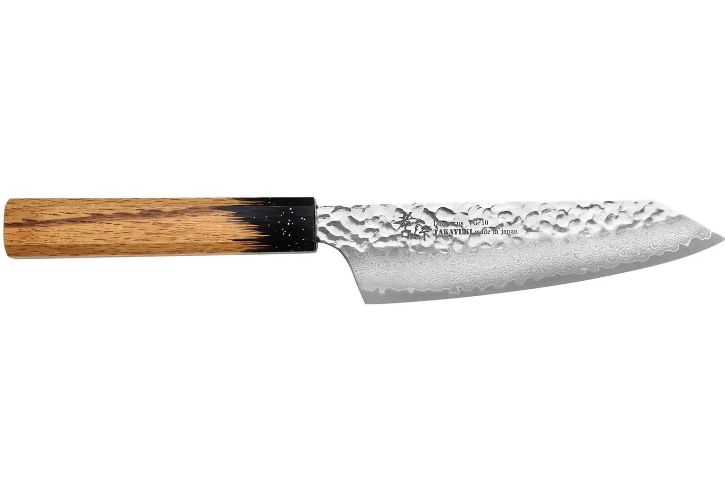 Couteau santoku kiritsuke 16cm japonais Sakai Takayuki Kashi Urushi VG10 damas
