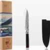 Couteau santoku Kotai lame martelée 18cm manche pakkawood avec fourreau