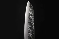 Couteau santoku Kotai lame martelée 18cm manche pakkawood avec fourreau