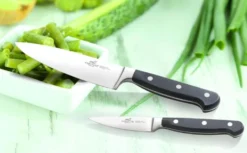 Couteau Santoku Sabatier International Pluton alvéolé 18cm manche 3 rivets