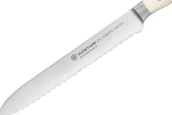 Couteau à saucisson Wüsthof Classic Ikon Blanc forgé lame crantée 14cm