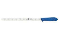 Couteau à saumon professionnel Icel lame 30cm manche bleu