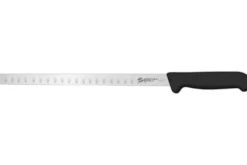 Couteau à saumon professionnel Ambrogio Sanelli Supra alvéolé noir