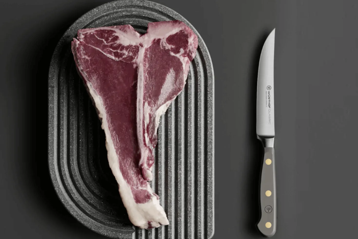 Couteau à steak Wusthof Classic Colour Velvet Oyster forgé lame 12cm