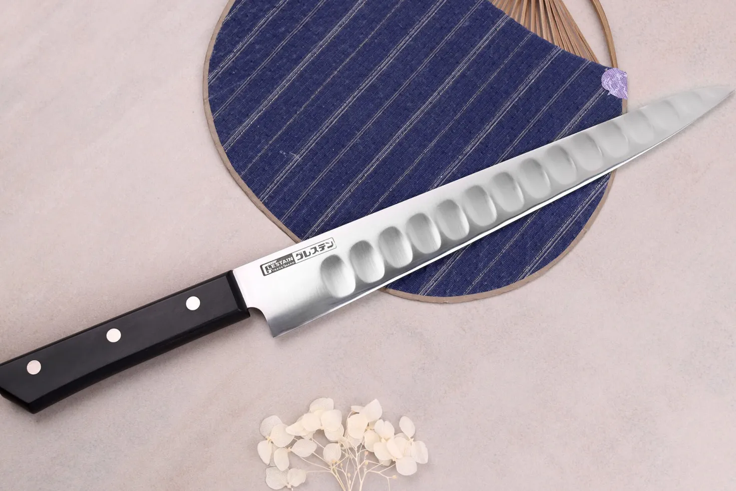 Couteau sujihiki alvéolé japonais Glestain SO Series 27cm