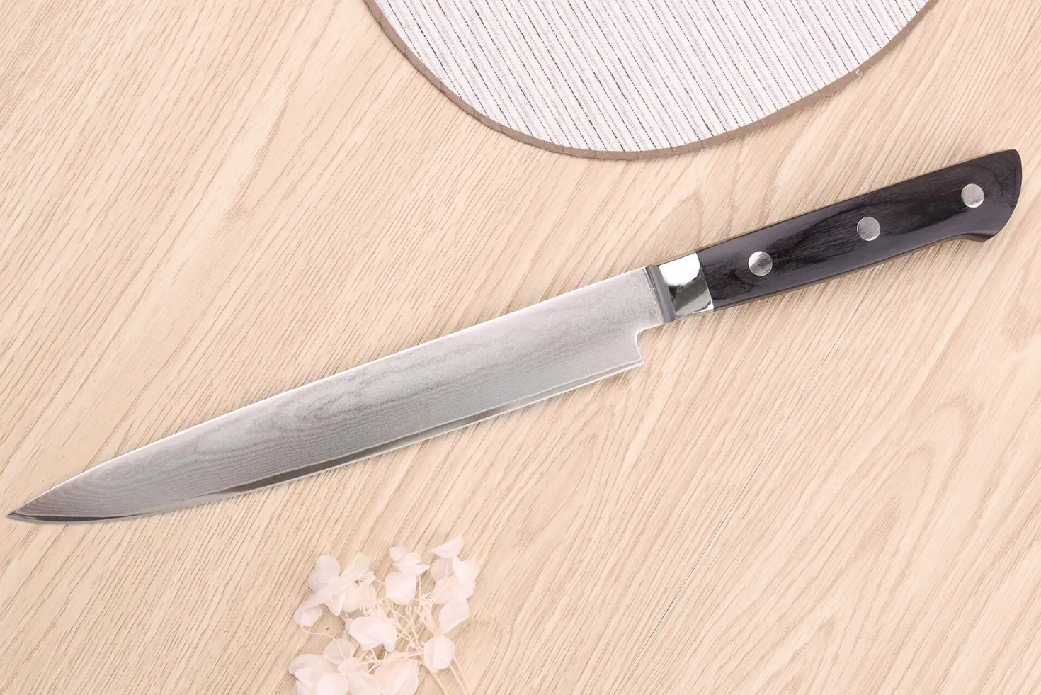 Couteau sujihiki 20cm japonais Satake Cutlery damas 69 couches