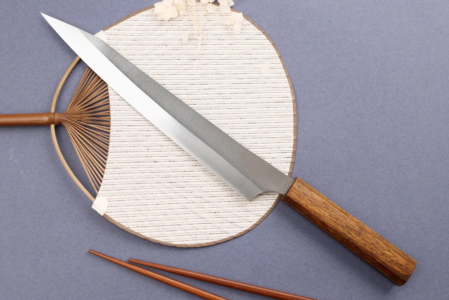 Couteau sujihiki 24cm japonais artisanal Yu Kurosaki Gekko San Maï