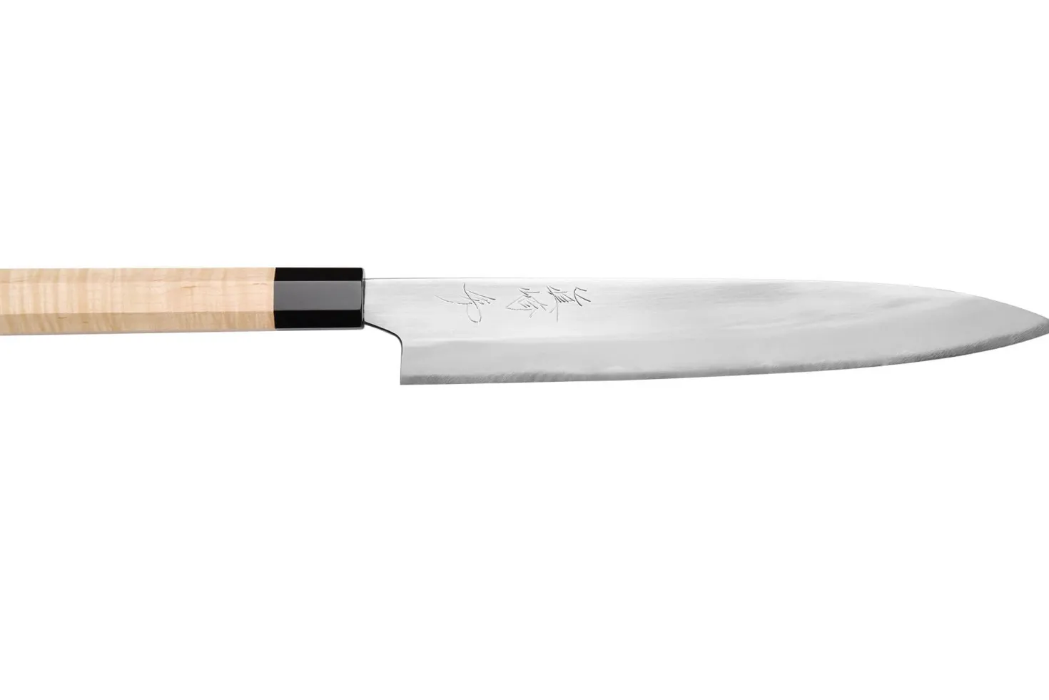 Couteau sujihiki 24cm japonais artisanal Naoki Mazaki WS2 poli