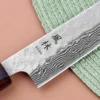 Couteau sujihiki 24cm japonais artisanal Yuzo Enju Damas 440C