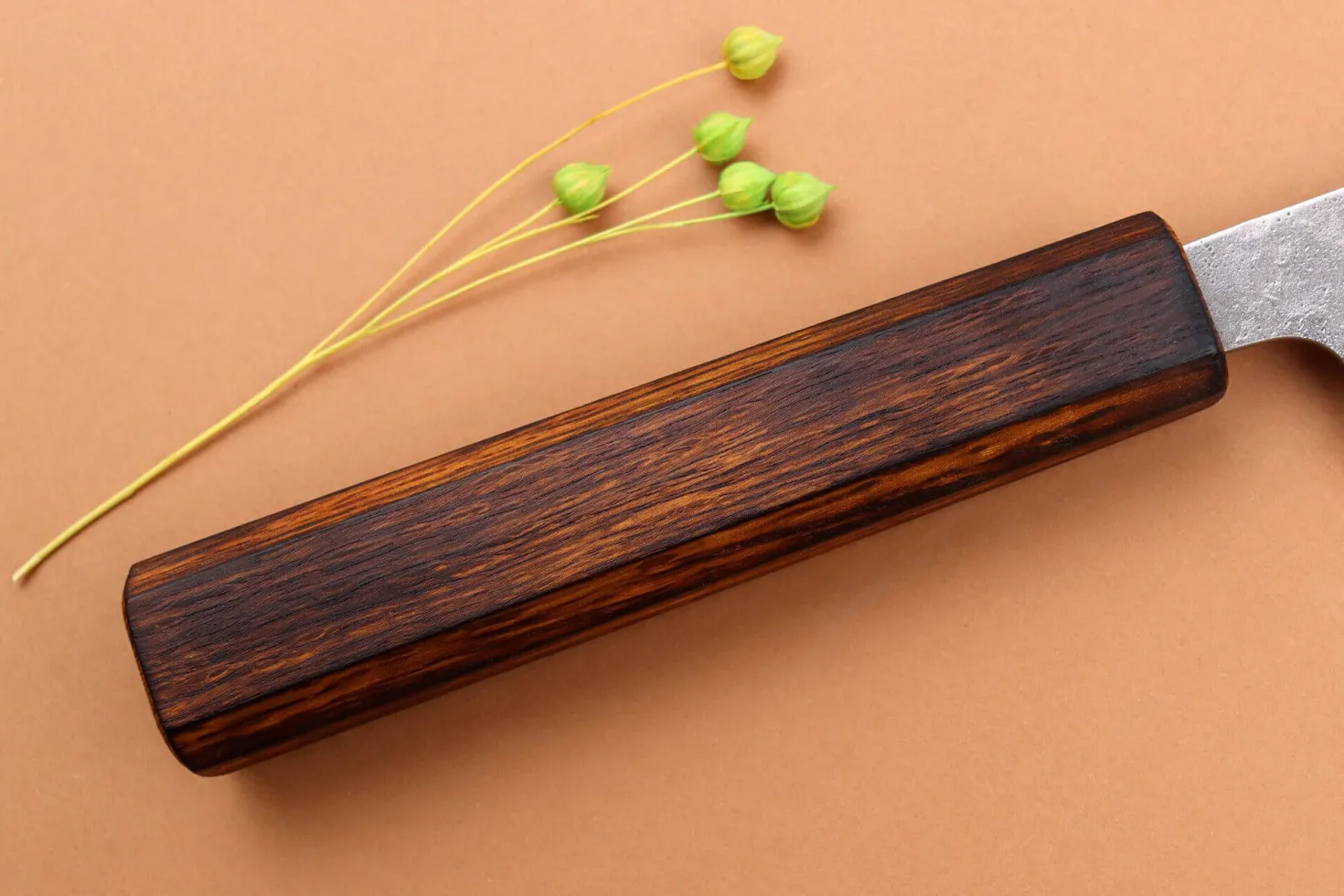 Couteau sujihiki 24cm japonais artisanal Yuzo Enju Damas 440C