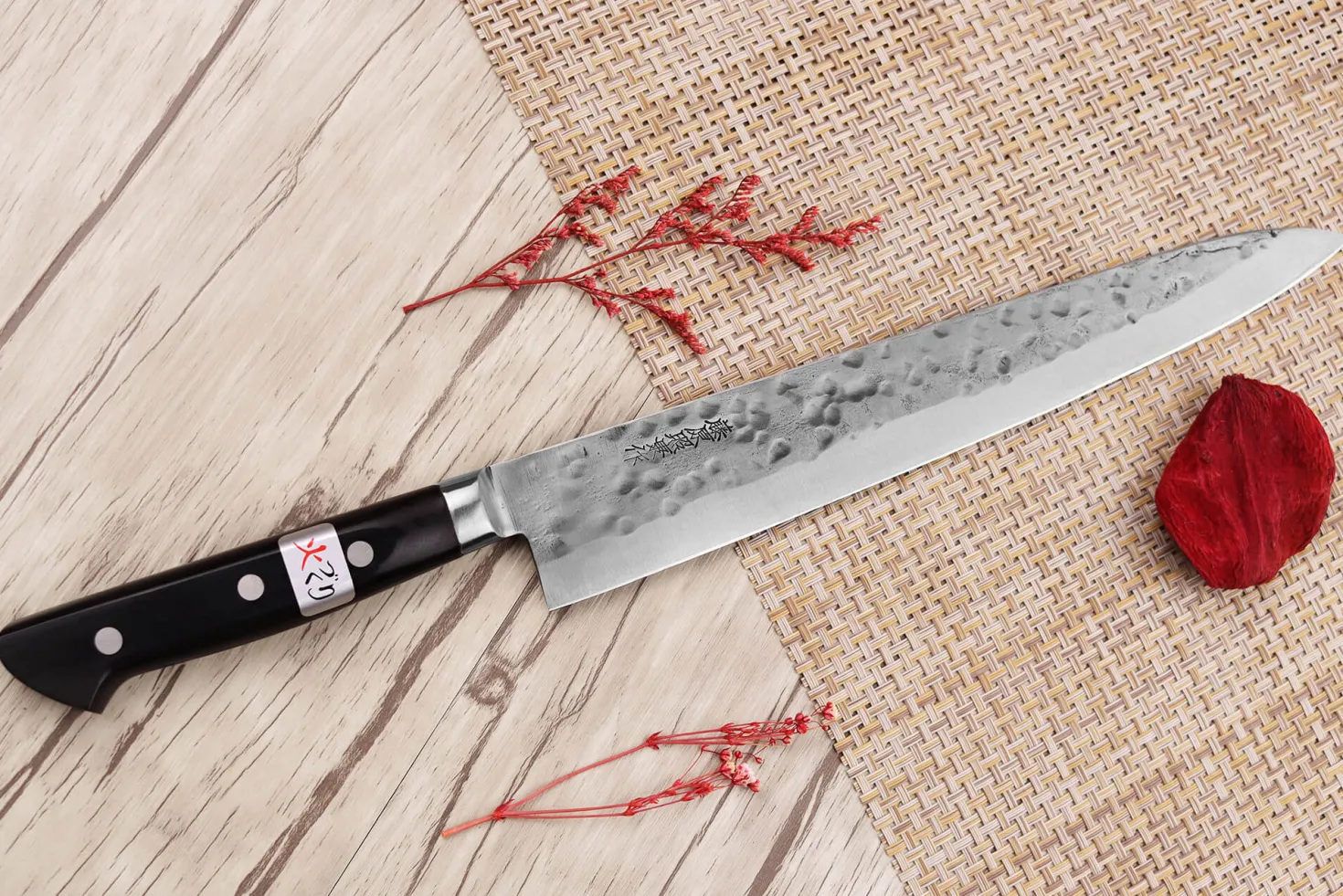 Couteau sujihiki 27cm japonais artisanal Fujiwara Maboroshi