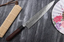 Couteau sujihiki japonais artisanal Takeshi Saji R2 Damas 27cm
